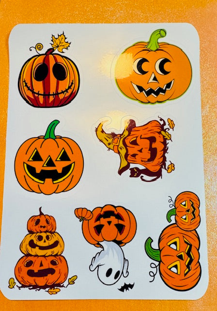 Retro Pumpkin Sticker Sheet
