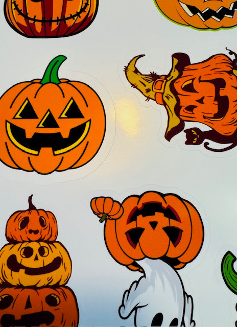 Retro Pumpkin Sticker Sheet