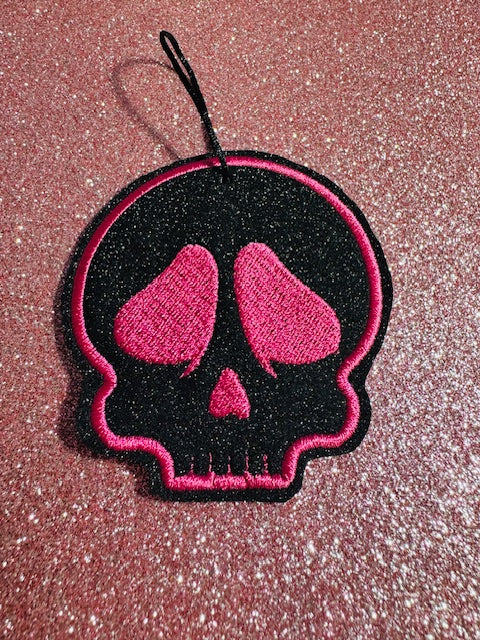 Pink Skull Halloween Ornament