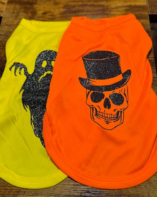 Skeleton and Ghost Dog Shirt Pack of 2 M