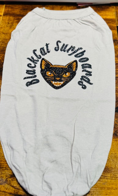 Black Cat Surfboards Dog Shirt XL