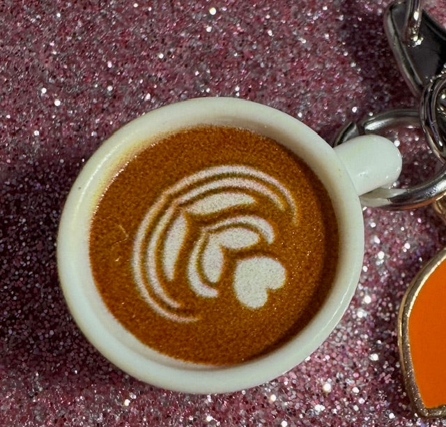 Coffee and Candy Corn Purse Charm