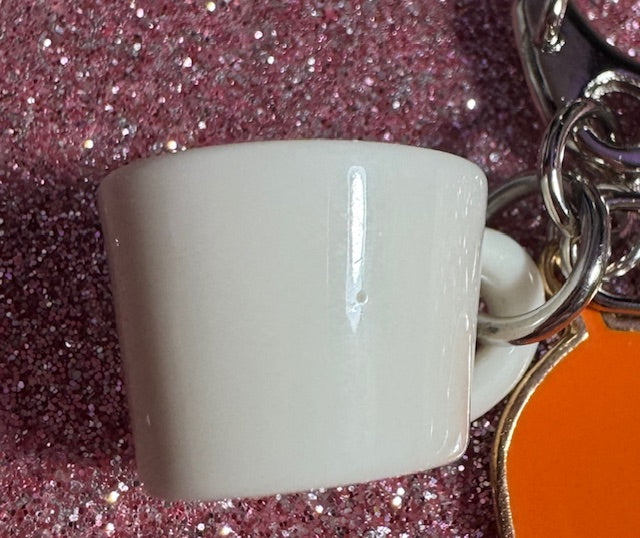 Coffee and Candy Corn Purse Charm