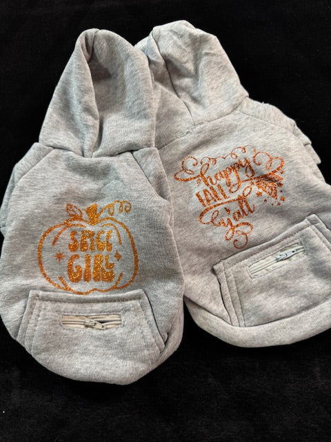 Fall Dog Hoodies Small