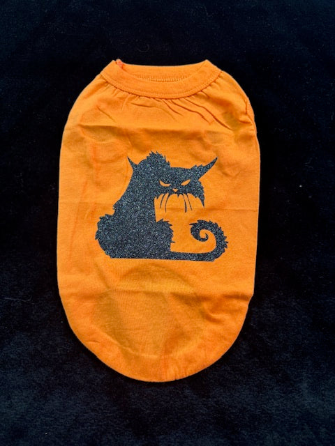 Bats and Cat Halloween Dog Shirts Size Medium