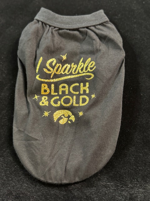 Black and Gold Dog Shirt Small