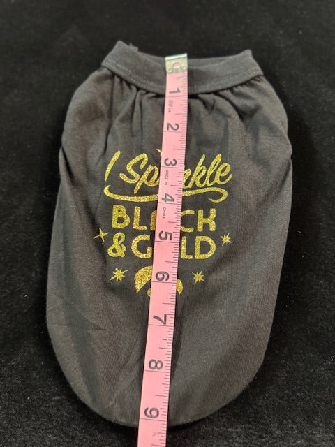 Black and Gold Dog Shirt Small