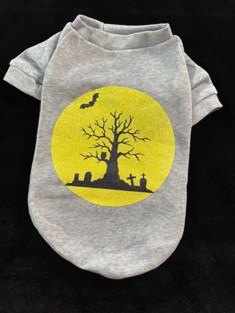 Graveyard Halloween Dog Shirts Large