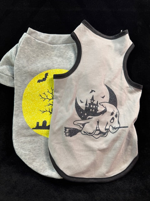 Graveyard Halloween Dog Shirts Large