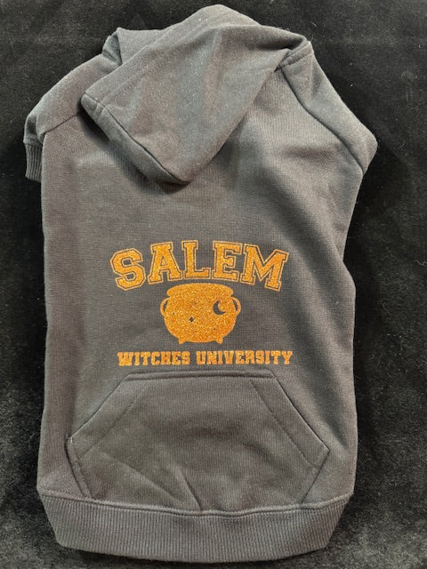 Salem Witches University Dog Hoodie Medium