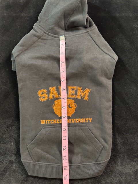 Salem Witches University Dog Hoodie Medium
