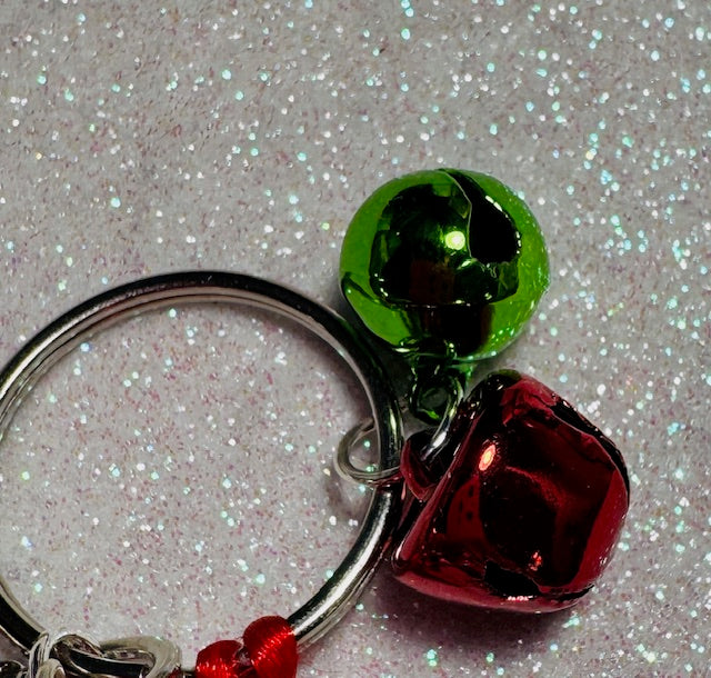 Striped Christmas Keychain