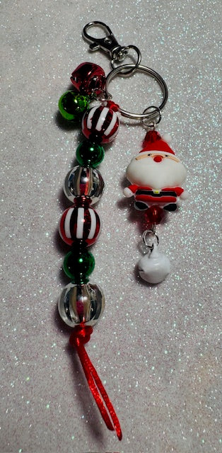 Striped Christmas Keychain