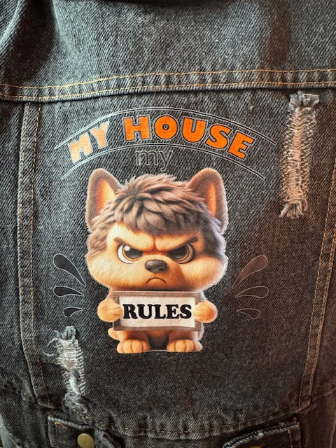 House Rules Dog Vest XL