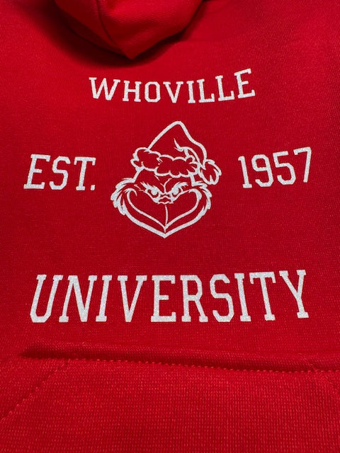 Whoville University Dog Hoodie Medium