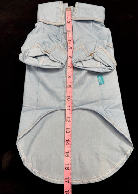 Christmas Gnome  Denim Dog Shirt XL