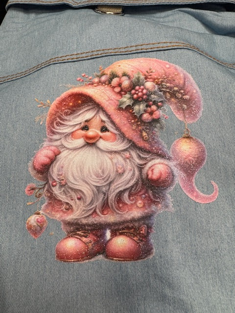 Christmas Gnome  Denim Dog Shirt XL
