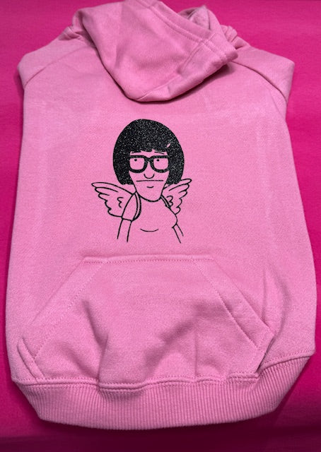 Angel Tina Dog Hoodie Pink Medium