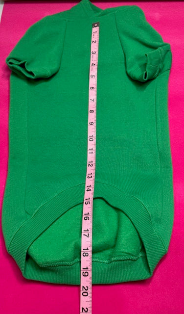 Froggy Green Dog Hoodie Large