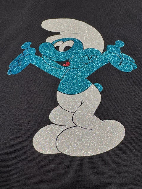 Smurfy Black Dog T-Shirt Large