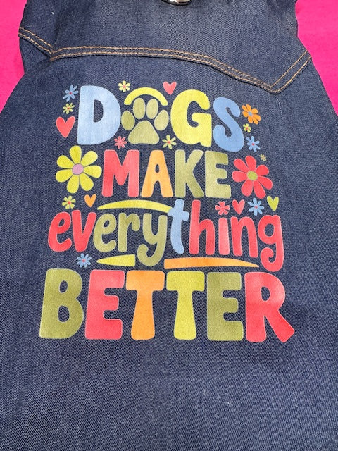 Denim Dog Shirt XL