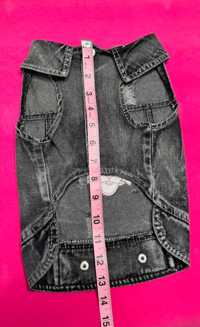 Pink Panther Denim Dog Vest XL