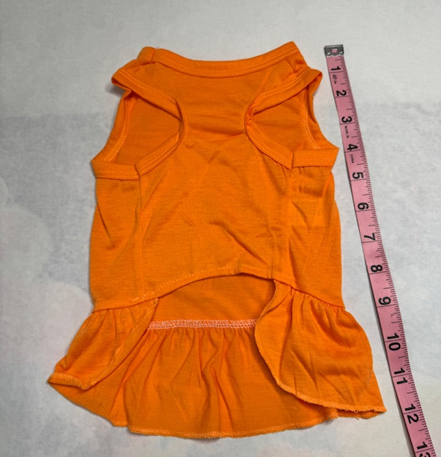 Orange Princess Dog Dress Medium