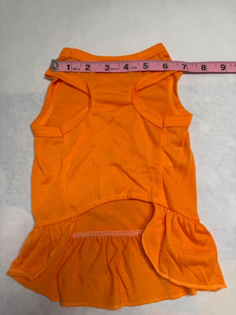 Orange Princess Dog Dress Medium