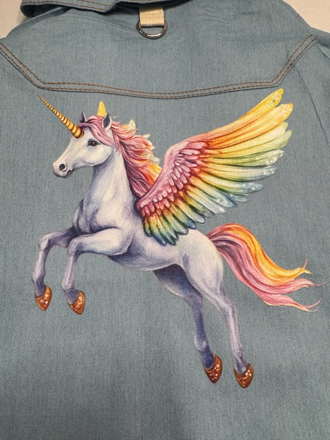 Pegasus Unicorn Denim Dog Shirt XL