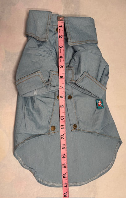 Pegasus Unicorn Denim Dog Shirt XL
