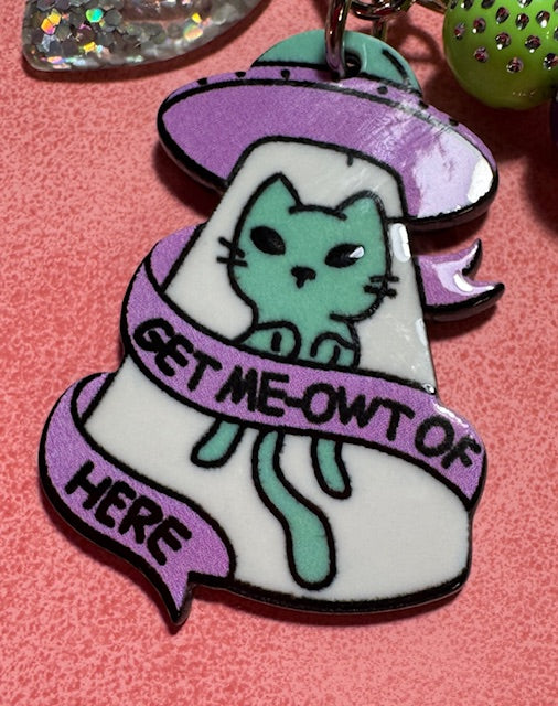 Alien Cat Purse Charm/Zipper Pull