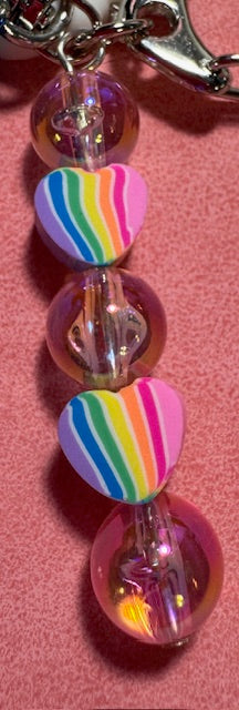 Mushroom and Rainbows Purse Charm/Zipper Pull