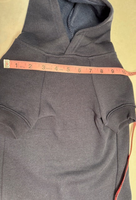 Flaming Skulls Dog Hoodie Large