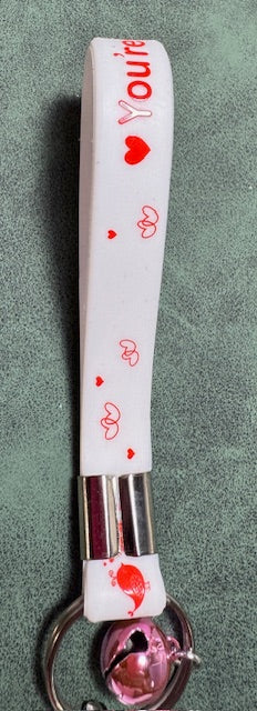 Frosted Heart Keychain