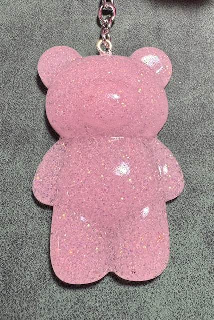 Fuzzy Pink  Purse charm/Keychain