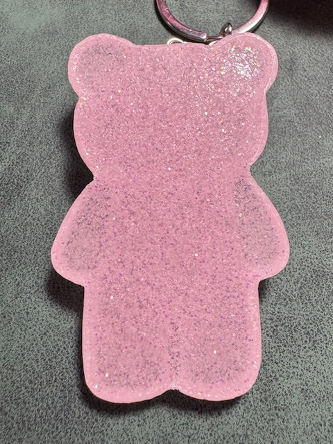 Fuzzy Pink  Purse charm/Keychain