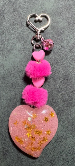 Starry Heart Purse Charm