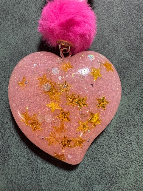 Starry Heart Purse Charm