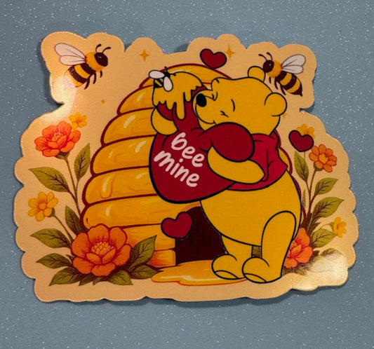 Pooh Valentine Sticker