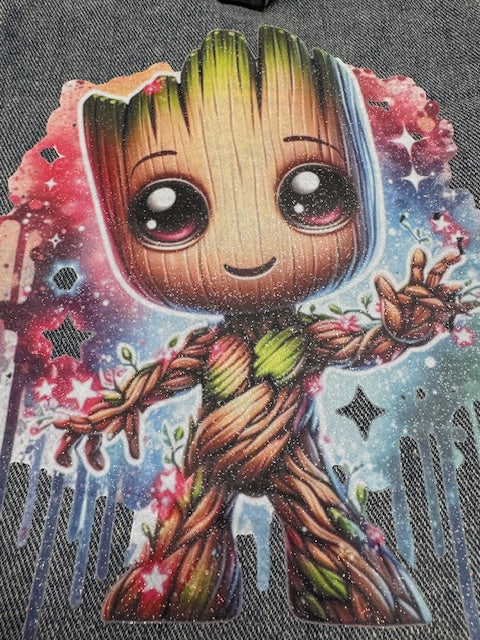 Groot in the Stars Denim Dog Jacket XXL