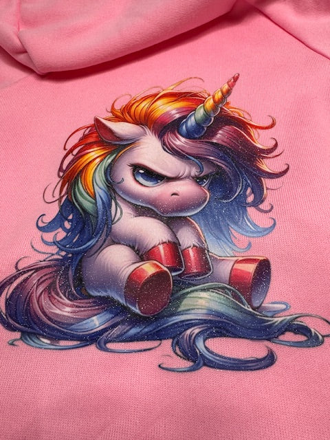 Grumpy Unicorn Dog Hoodie XL