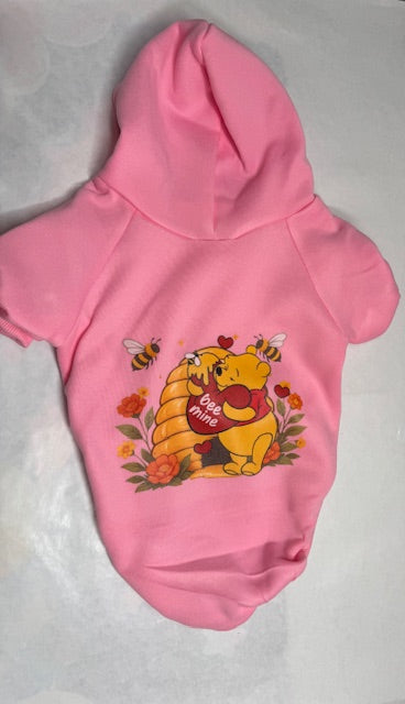 Pooh Honey Pot Pink Dog Hoodie XL