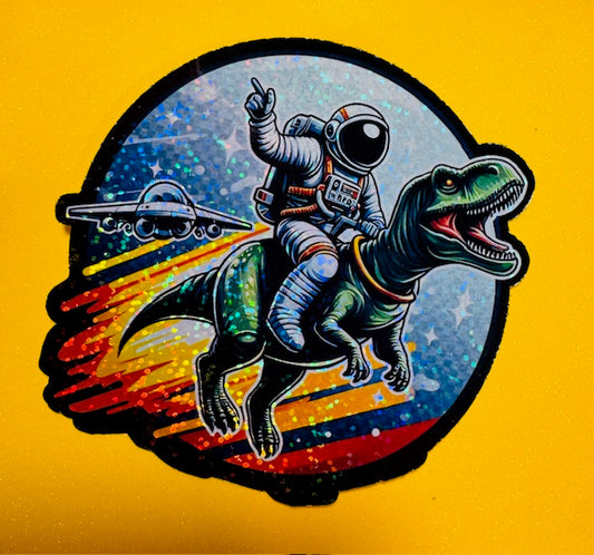 T-Rex in Space Sticker