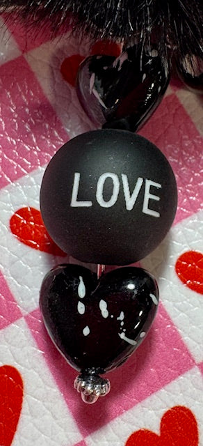 Gothic Valentine Zipper Pull