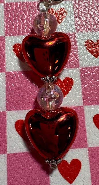 Love and Hearts Valentine Zipper Pull