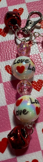 Love and Hearts Valentine Zipper Pull