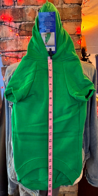 Kip Green Dog Hoodie Large