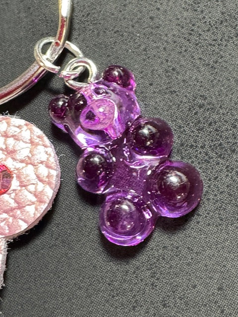 Rhinestone Teddy Bear Purse Charm