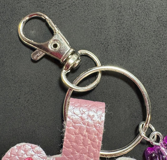 Rhinestone Teddy Bear Purse Charm