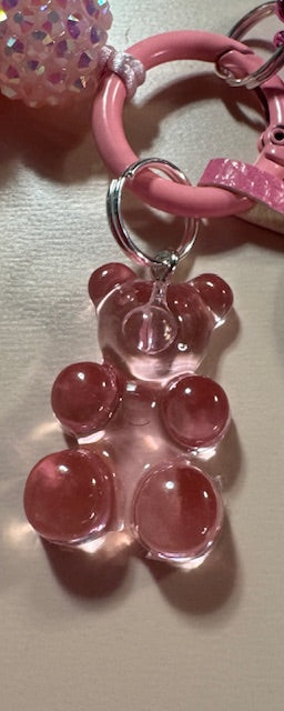 Pink Strawberry Purse Charm